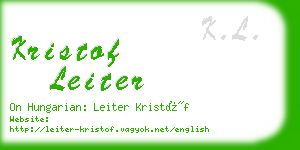 kristof leiter business card